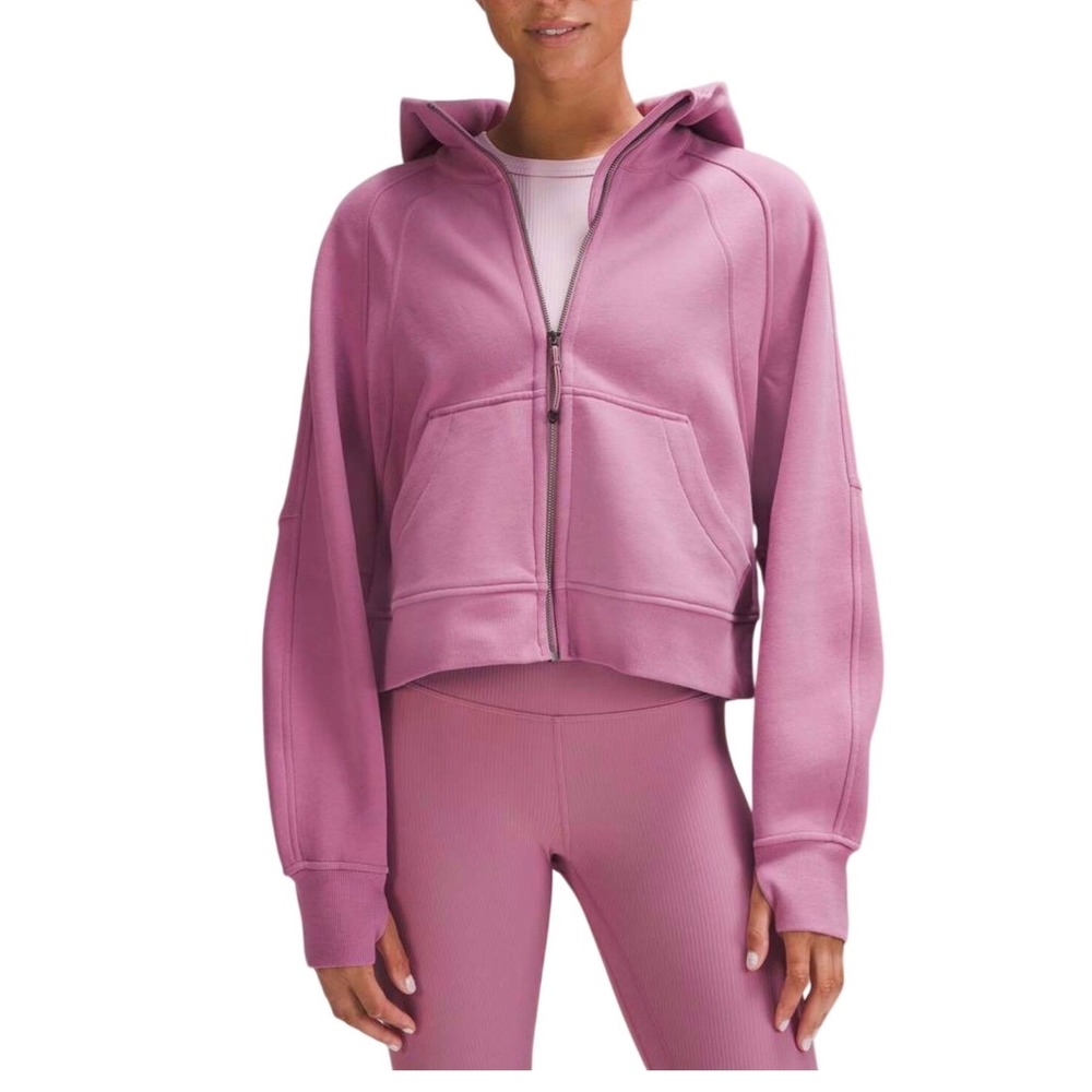Lululemon Pink Blossom Scuba Oversized Full Zip Hoodie Women's Size XS/S